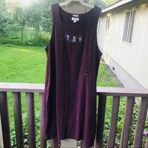 CJ Banks 18W purple penguin Christmas dress